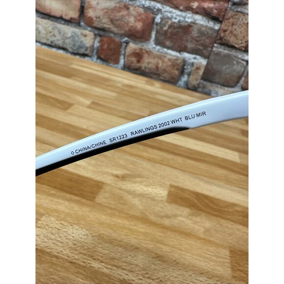 Rawlings Adult Baseball Sunglasses Blue Lenses White Frame light SR1223 RY2002 - Picture 7 of 7